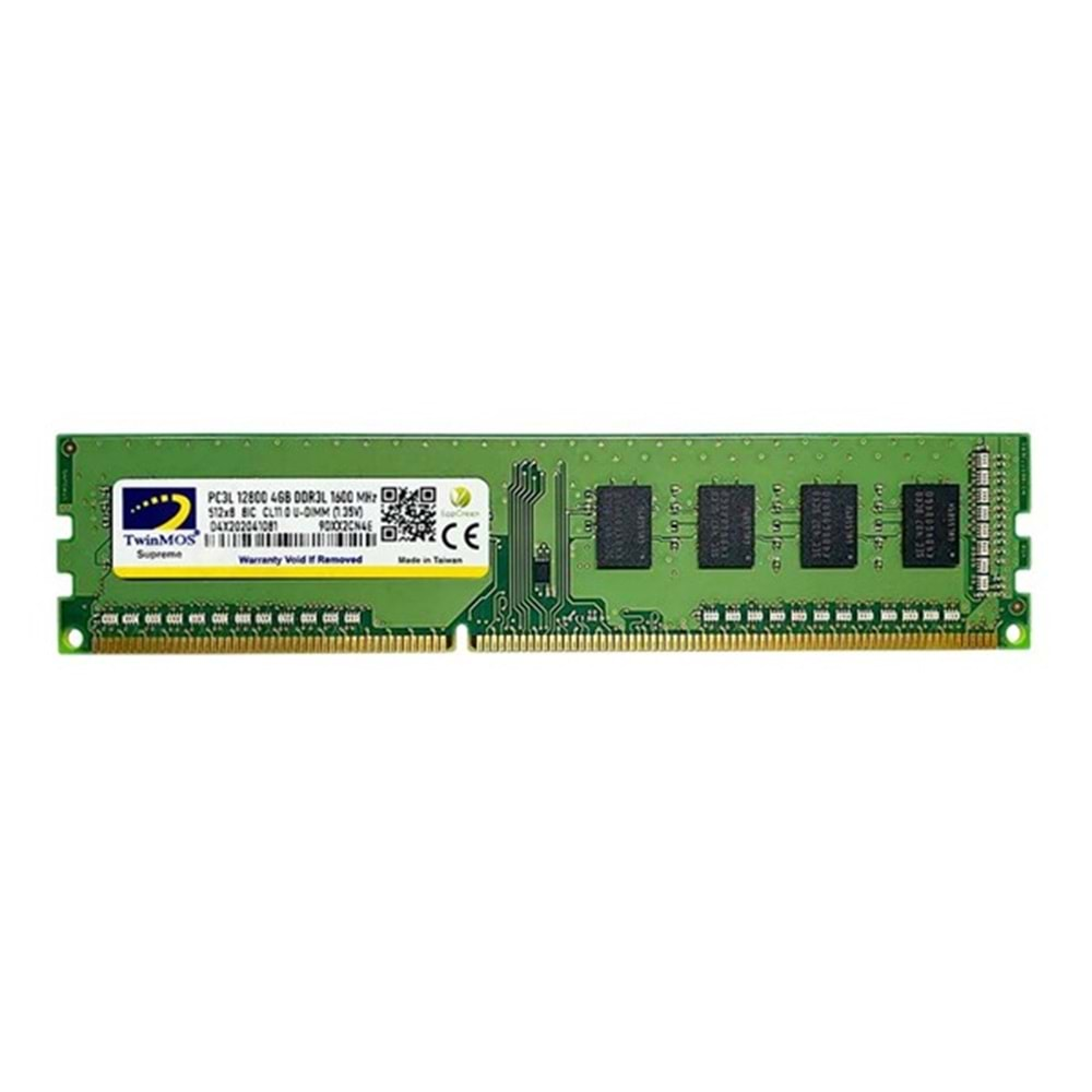 TWINMOS 4GB DDR3 1600MHz PC RAM VALUE MDD3L4GB1600D 1.35V