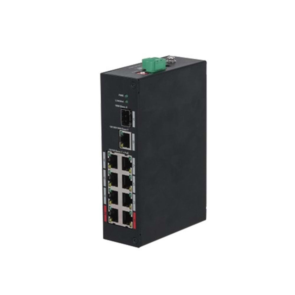 DAHUA 8-PORT 96W FULL POE PFS3110-8ET-96-V2 10/100 ENDÜSTRİYEL POE SWITCH