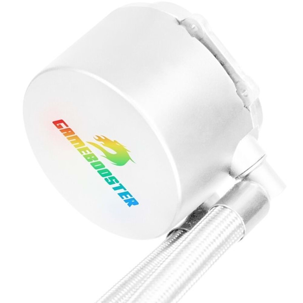 GAMEBOOSTER 240mm TITAN GB-LCS-SC240-W Rainbow Sıvı Soğutmalı AM5-1700p İşlemci Fanı Beyaz