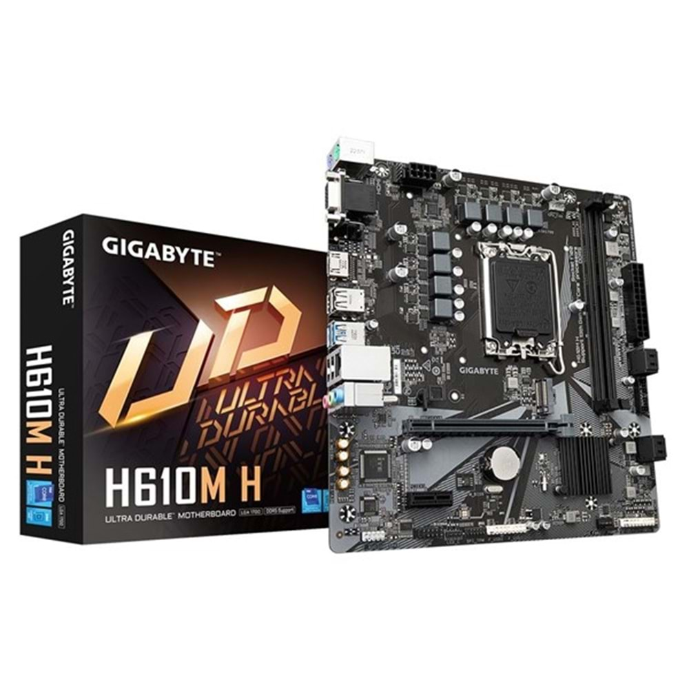 GIGABYTE H610M H DDR5 HDMI PCIe 16X v4.0 1700p mATX 