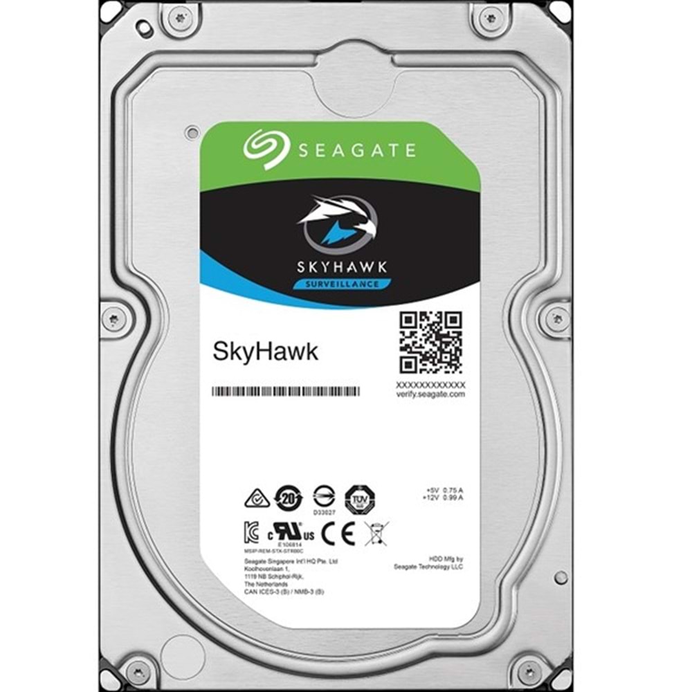 SEAGATE 6TB SKYHAWK ST6000VX001 5900 RPM 256MB SATA-3 Güvenlik Diski