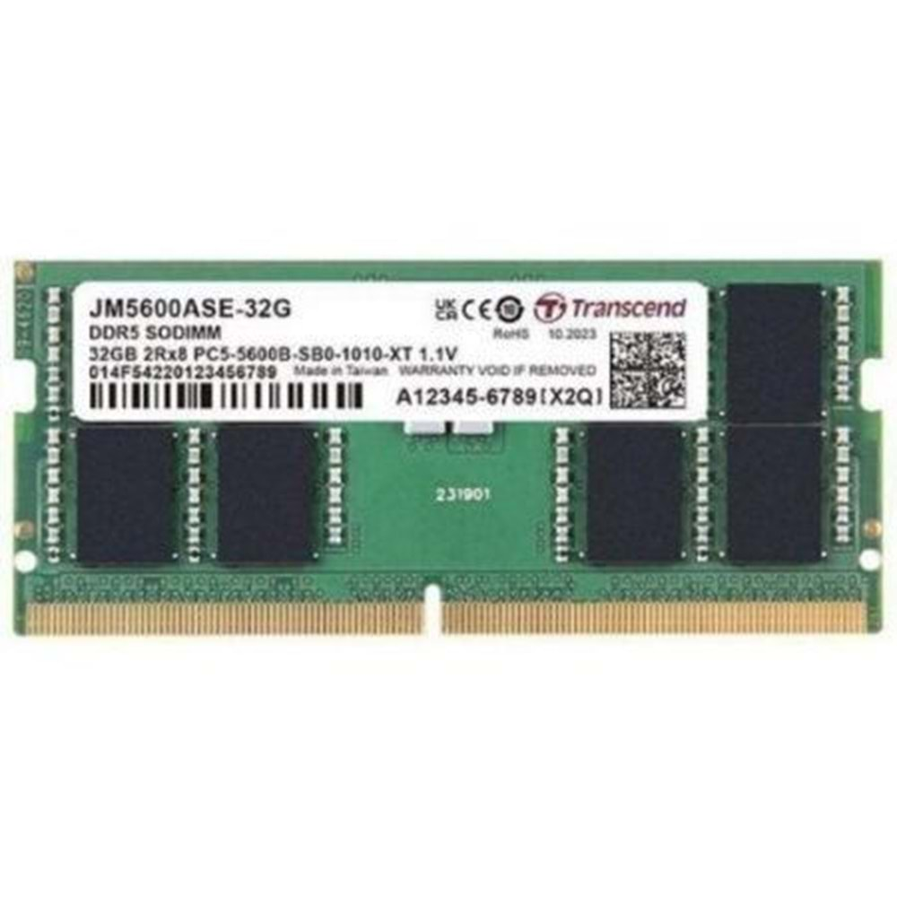 TRANSCEND 32GB DDR5 5600MHZ NOTEBOOK RAM JM5600ASE-32G 