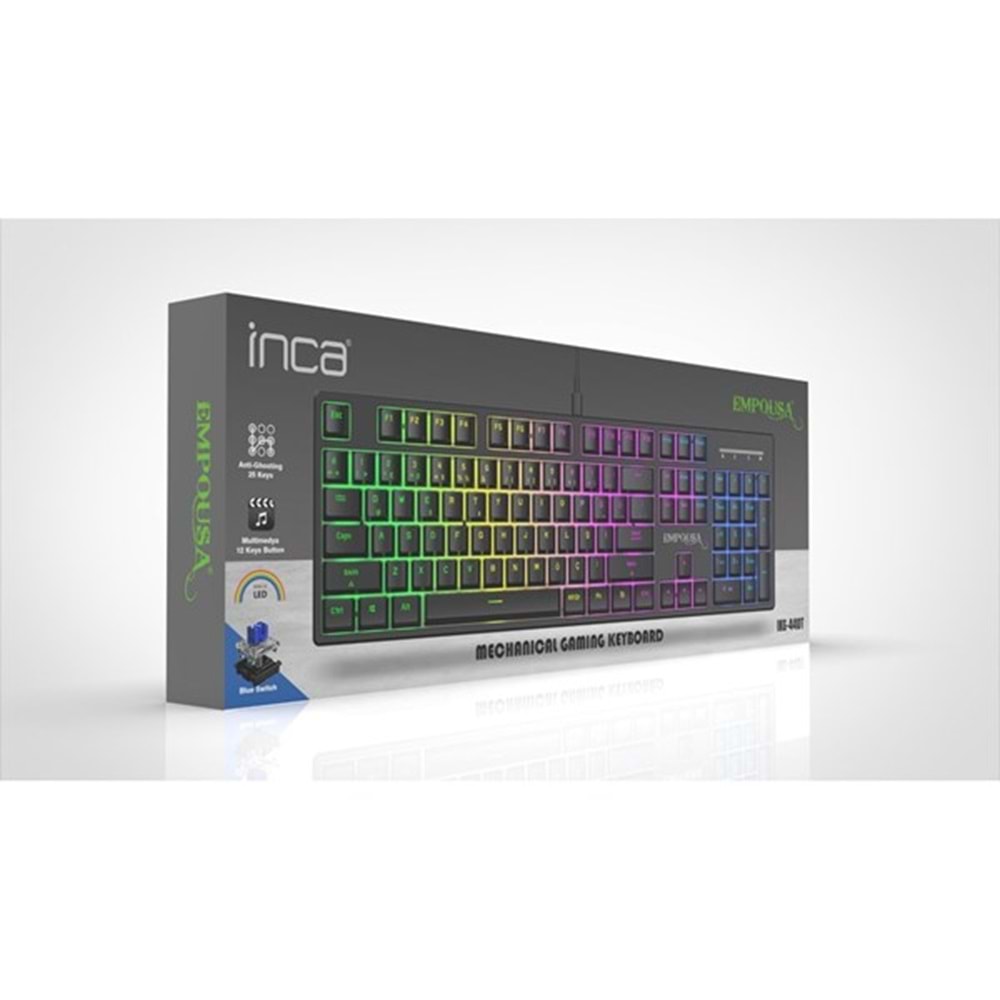 	INCA IKG-440T BLUE SWİTCH MEKANİK KLAVYE KLAVYE EMPOUSA