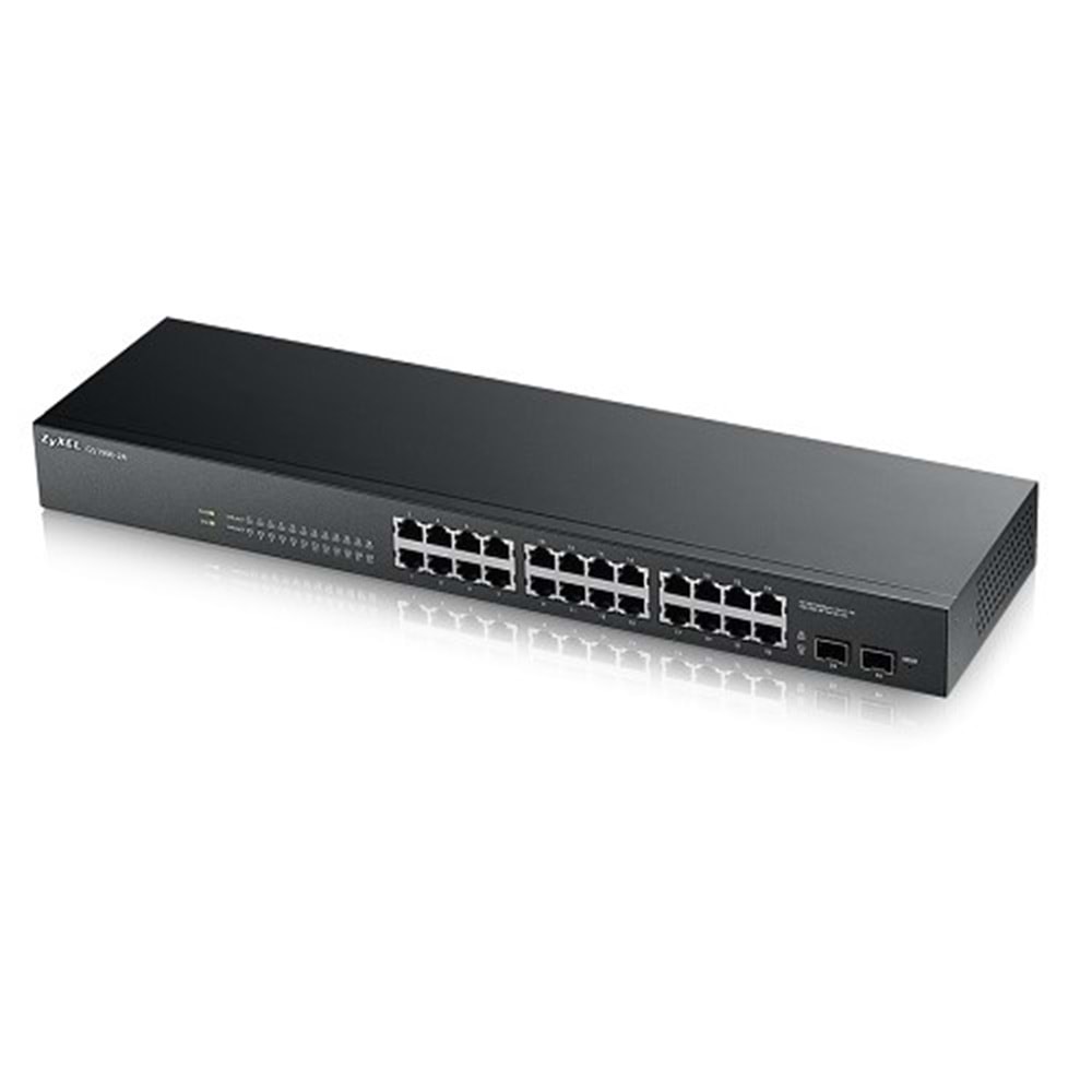 ZyXEL 24port PoE 170w 2-SFP Gigabit Yönetilebilir Switch GS1900-24HP
