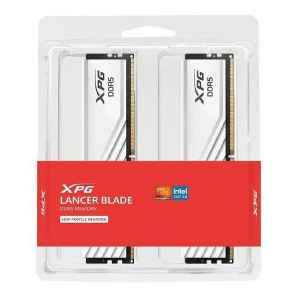 XPG 32GB (2X 16GB) DDR5 6000MHZ CL30 DUAL KIT PC RAM LANCE AX5U6000C3016G-DTLABWH BEYAZ XPG 32GB (2X 16GB) DDR5 6000MHZ CL30 DUAL KIT PC RAM LANCE AX5U6000C3016G-DTLABWH BEYAZ
