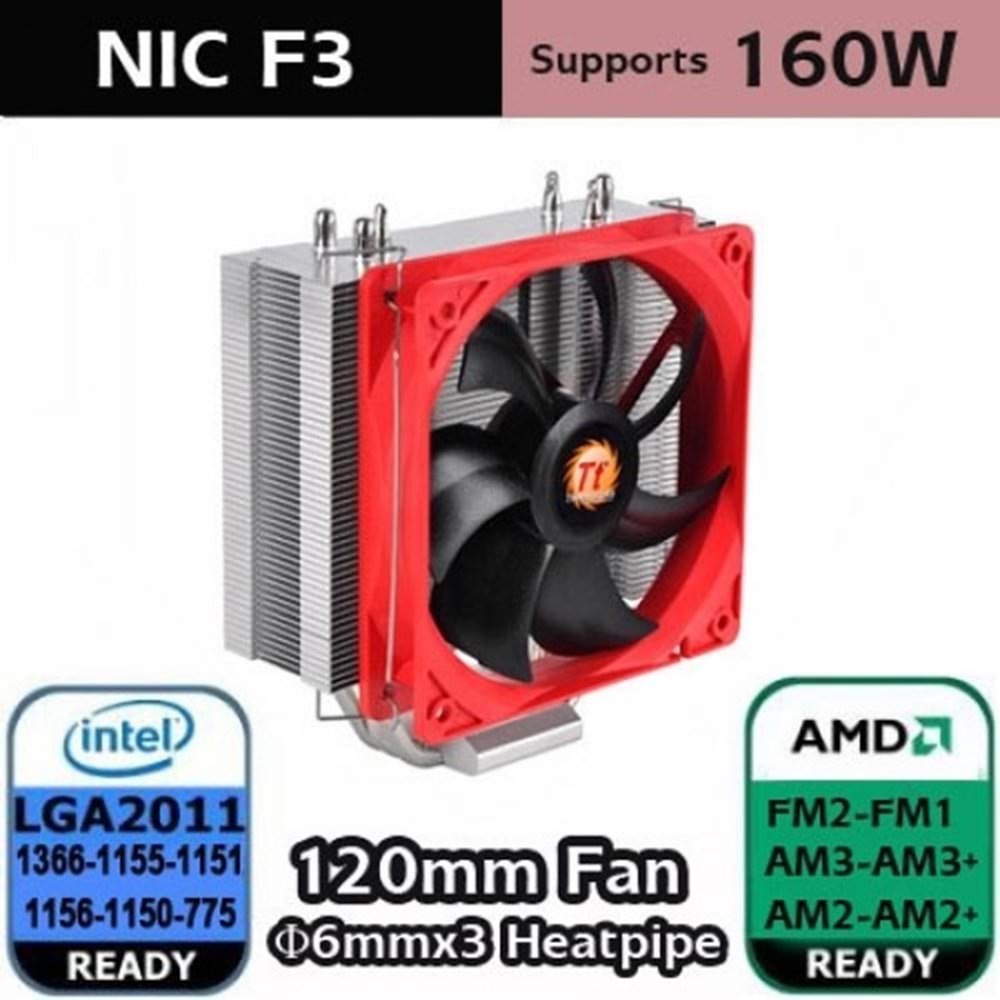 THERMALTAKE NIC F3 CL-P0587 AM3-775P HAVA SOĞUTMALI İŞLEMCİ FANI