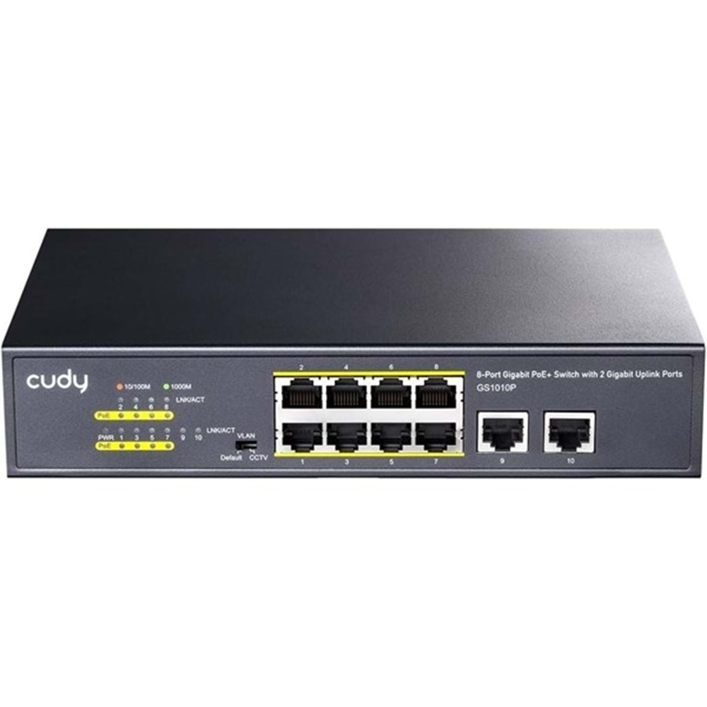 CUDY 8port GS1010P GIGABIT 2-UPLINK 120W FULL POE SWITCH