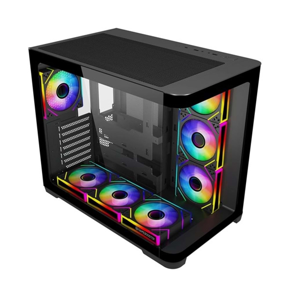 GAMEBOSTER 750W 80+ BRONZE GB-G2852B-750W 7-FANLI GAMING MID-TOWER PC KASASI