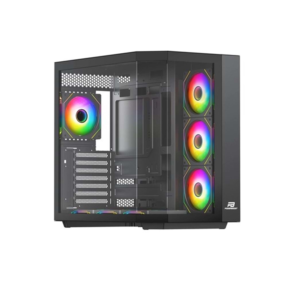 POWERBOOST 750W 80 BRONZE Seaview PBA4375B Gaming Mid-Tower PC Kasası Siyah POWERBOOST 750W 80 BRONZE Seaview PBA4375B Gaming Mid-Tower PC Kasası Siyah