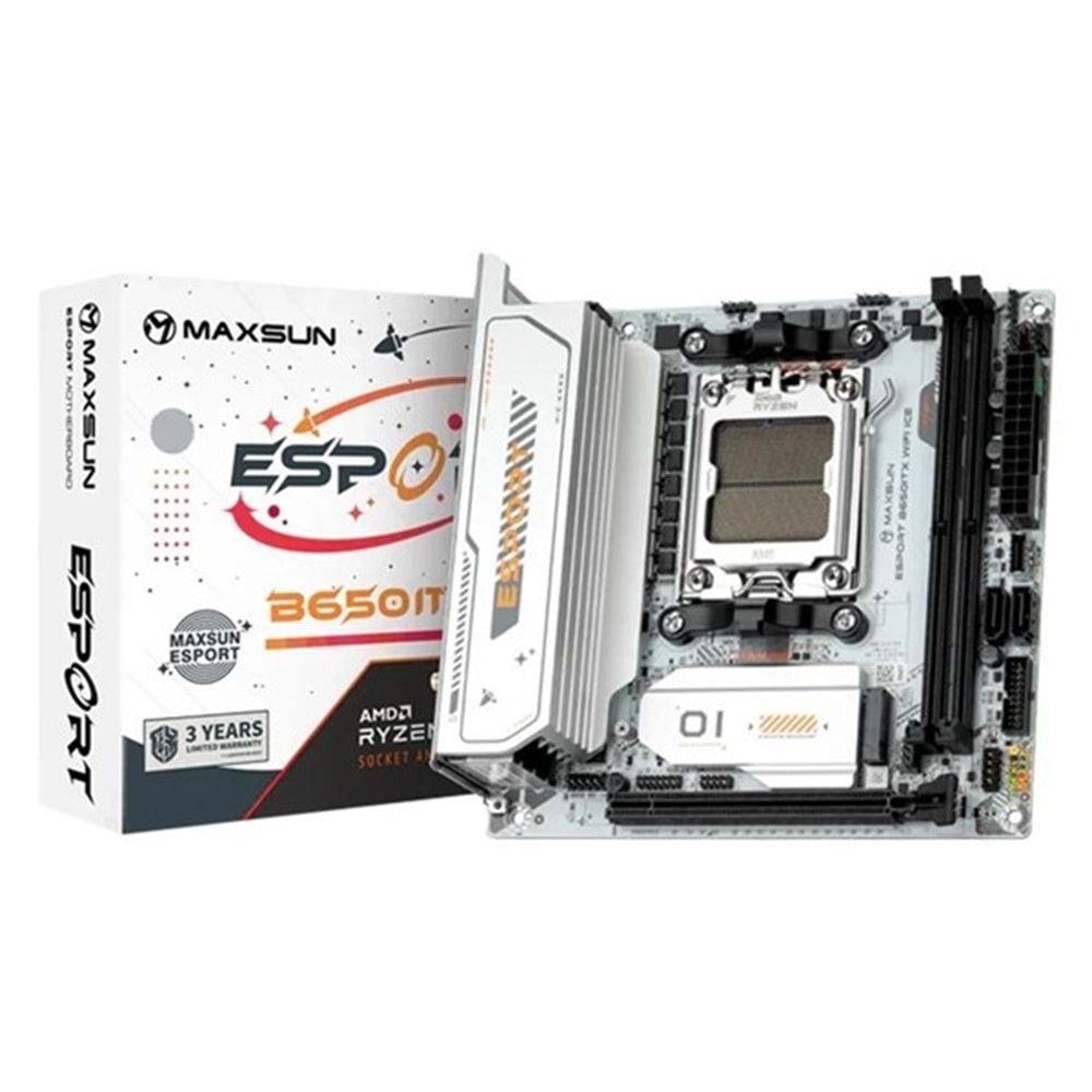 MAXSUN MS-eSport B650ITX WIFI ICE DDR5 HDMI-DP PCIE 5.0 AM5 MITX