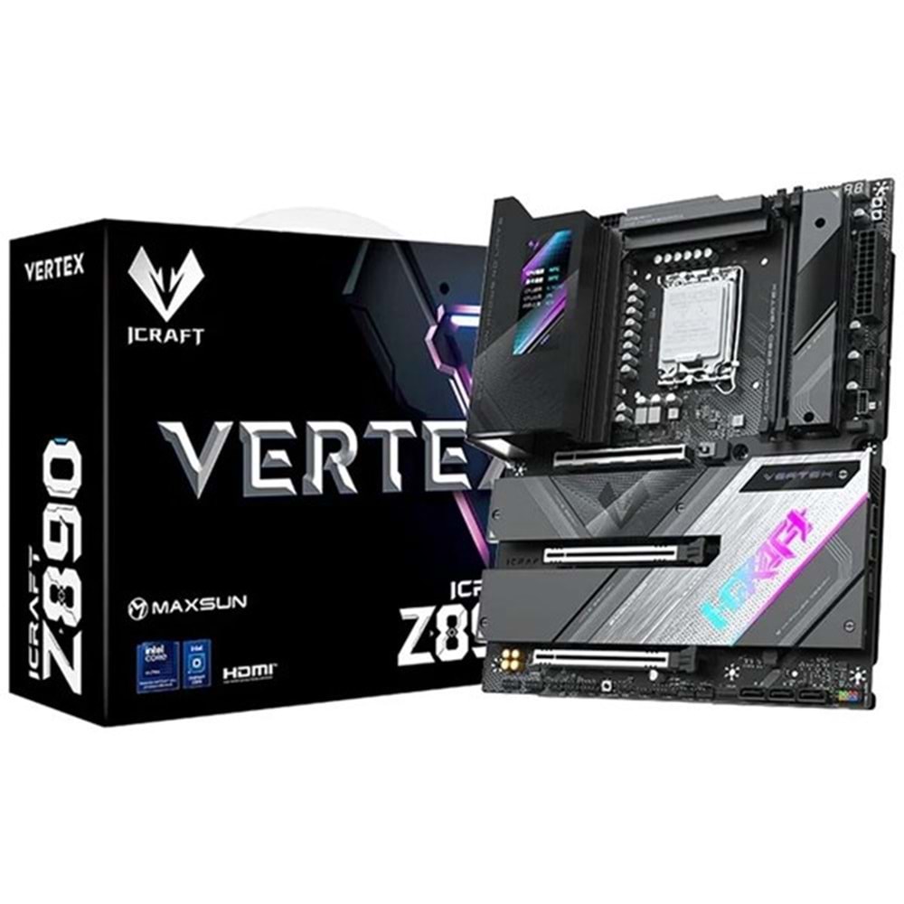 MAXSUN MS-iCraft Z890 VERTEX WIFI7 DDR5 HDMI-DP TYPEC PCIE 5.0 1851P ATX