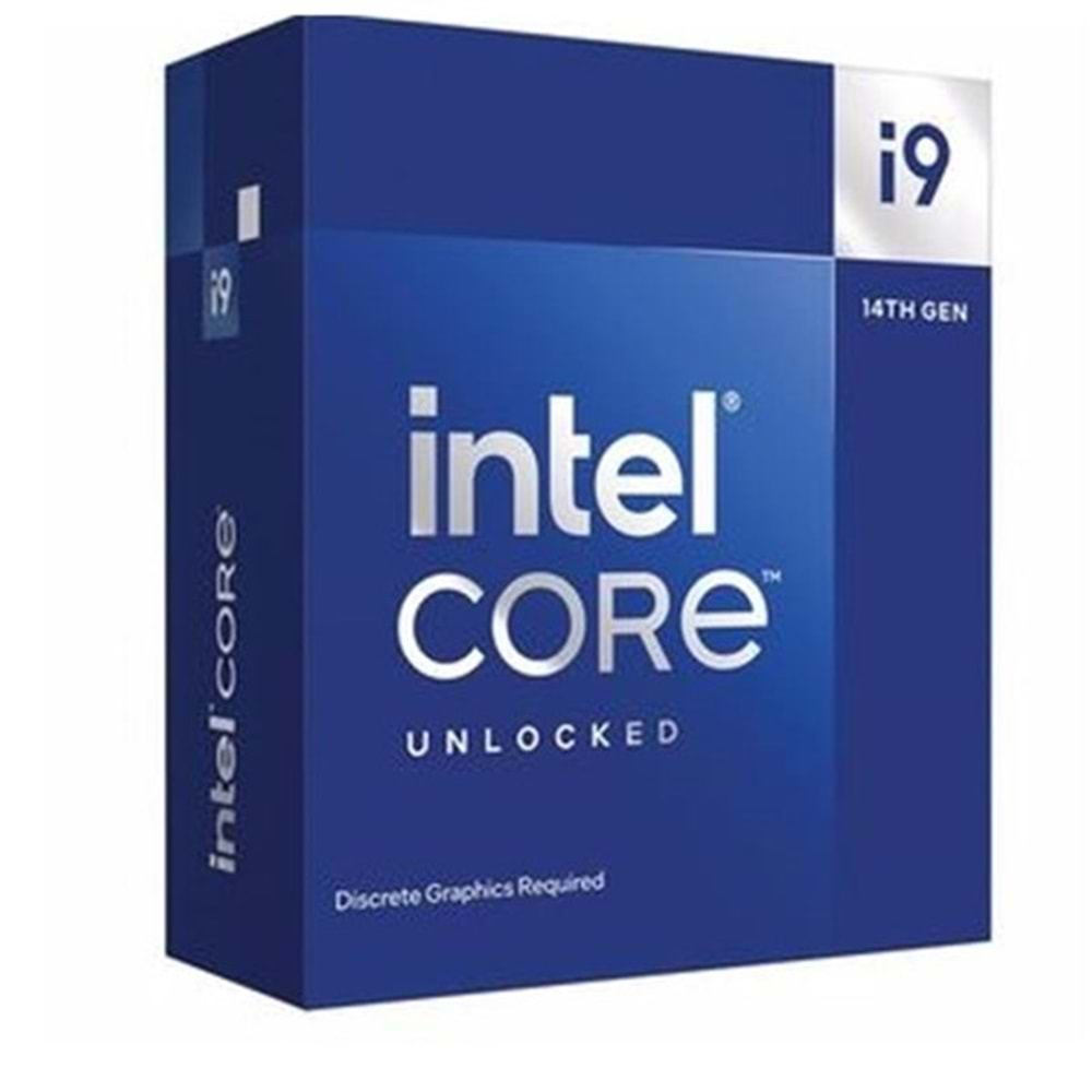 INTEL CORE i9 14900KF 68MB 16çekirdekli VGA YOK 1700p 125w Kutulu+Fansız 