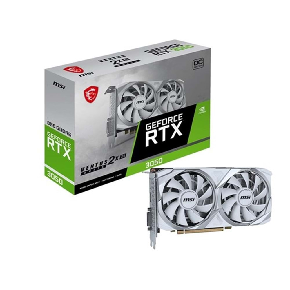 MSI RTX3050 8GB VENTUS 2X WHITE 8G GDDR6 128bit HDMI DVI DP PCIe 16X v4.0	