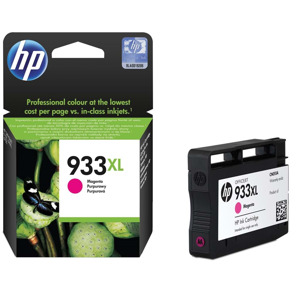 HP 933XL Macenta Orijinal Yüksek Kapasiteli Mürekkep Kartuşu (CN055AE)