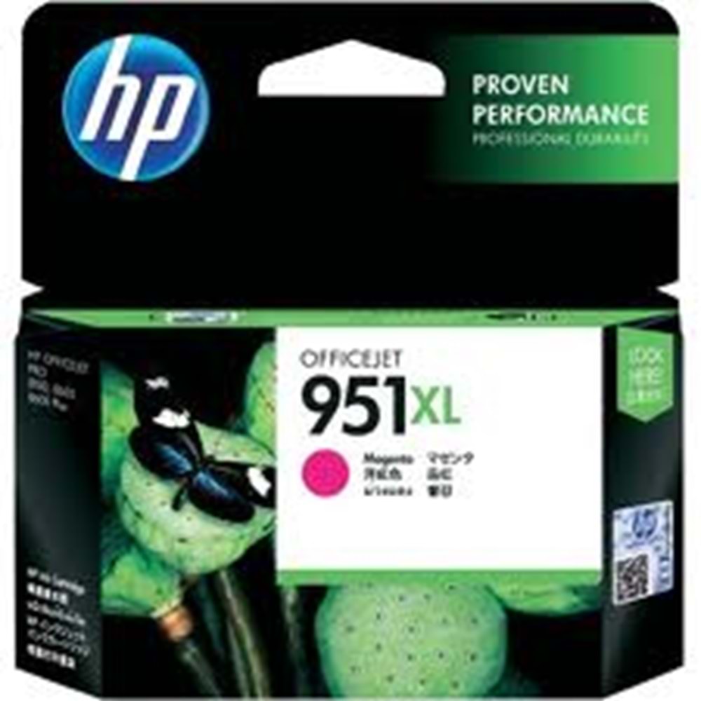HP 951XL Macenta Orijinal Yüksek Kapasiteli Mürekkep Kartuşu (CN047AE)