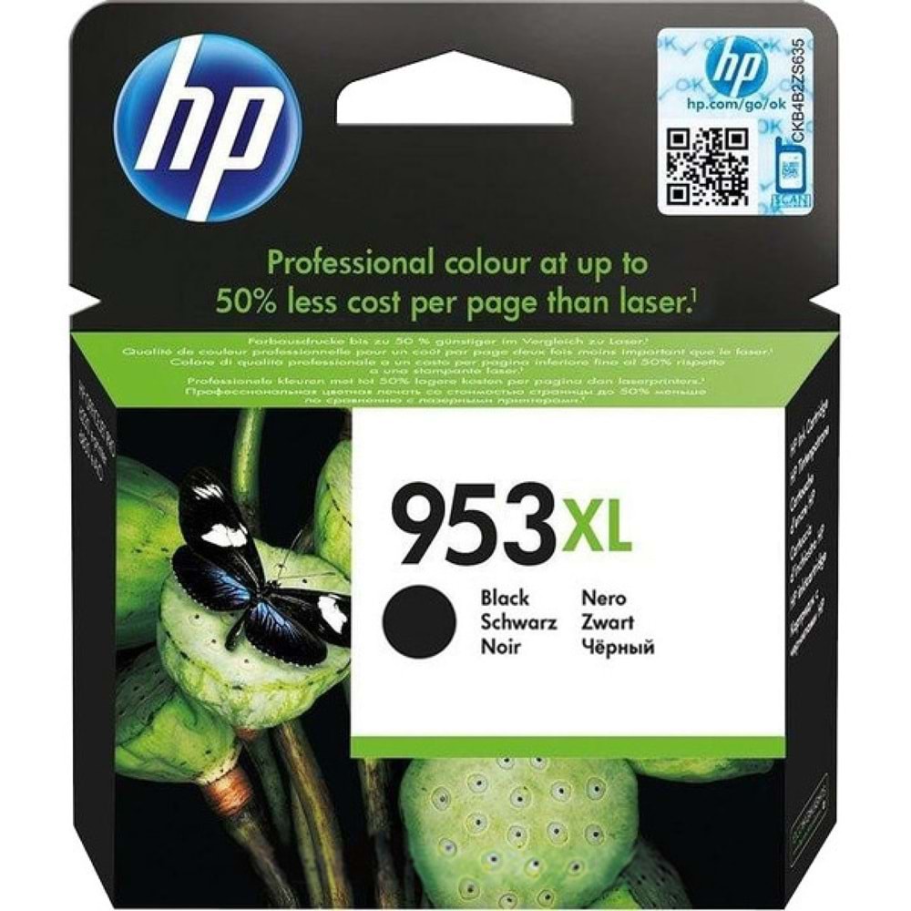HP 953XL Siyah Yüksek Verimlilikli Orijinal Mürekkep Kartuşu (2.000 Sayfa) - L0S70AE