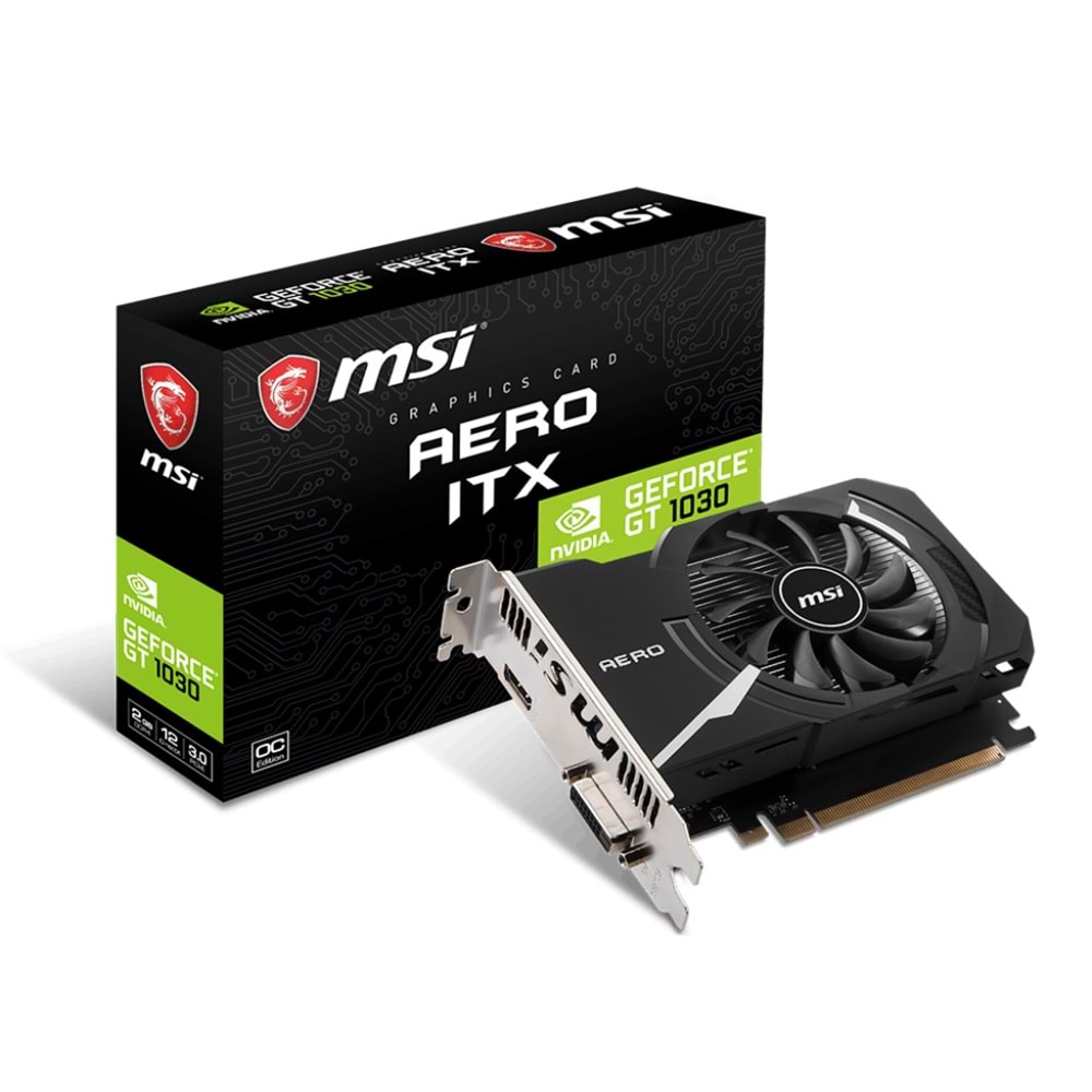 MSI 2GB GT1030 AERO ITX 2GD4 OC DDR4 HDMI-DVI PCIE 3.0