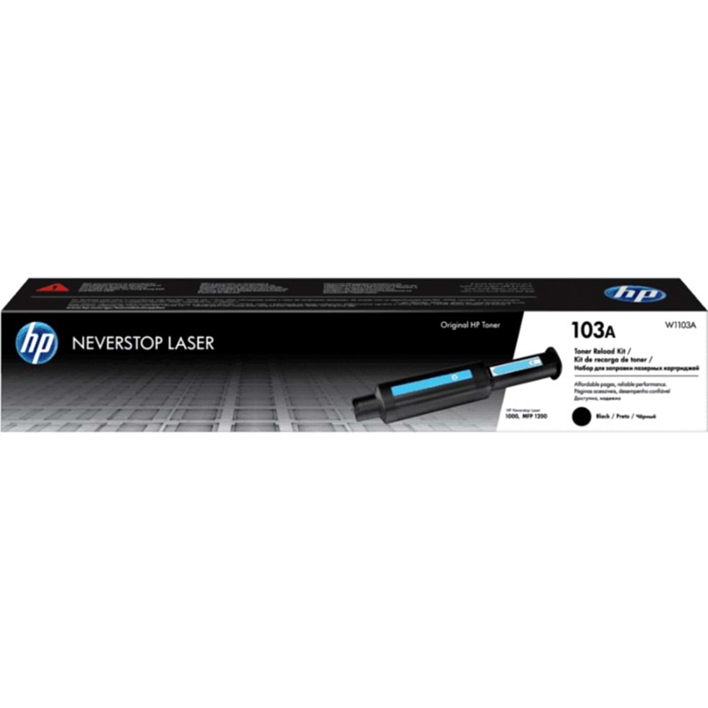 HP 103A Siyah Orijinal Neverstop Lazer Toner Dolum Seti (W1103A Black Reload Kit)