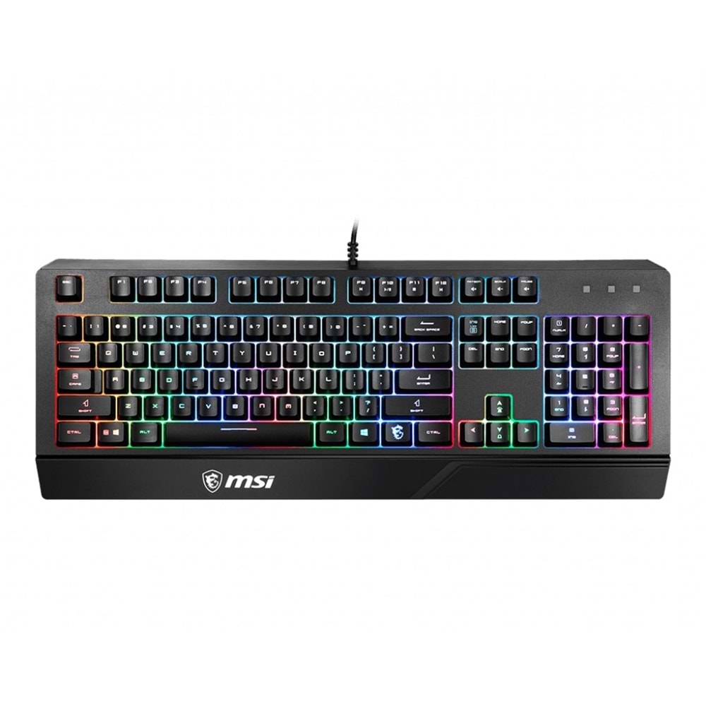MSI Q TR Vigor GK20 RGB Ledli Sessiz Membran Siyah Oyuncu Klavyesi