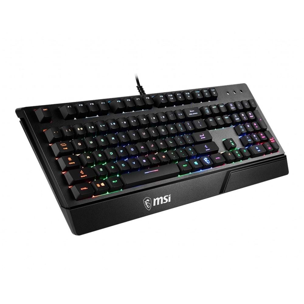 MSI Q TR Vigor GK20 RGB Ledli Sessiz Membran Siyah Oyuncu Klavyesi