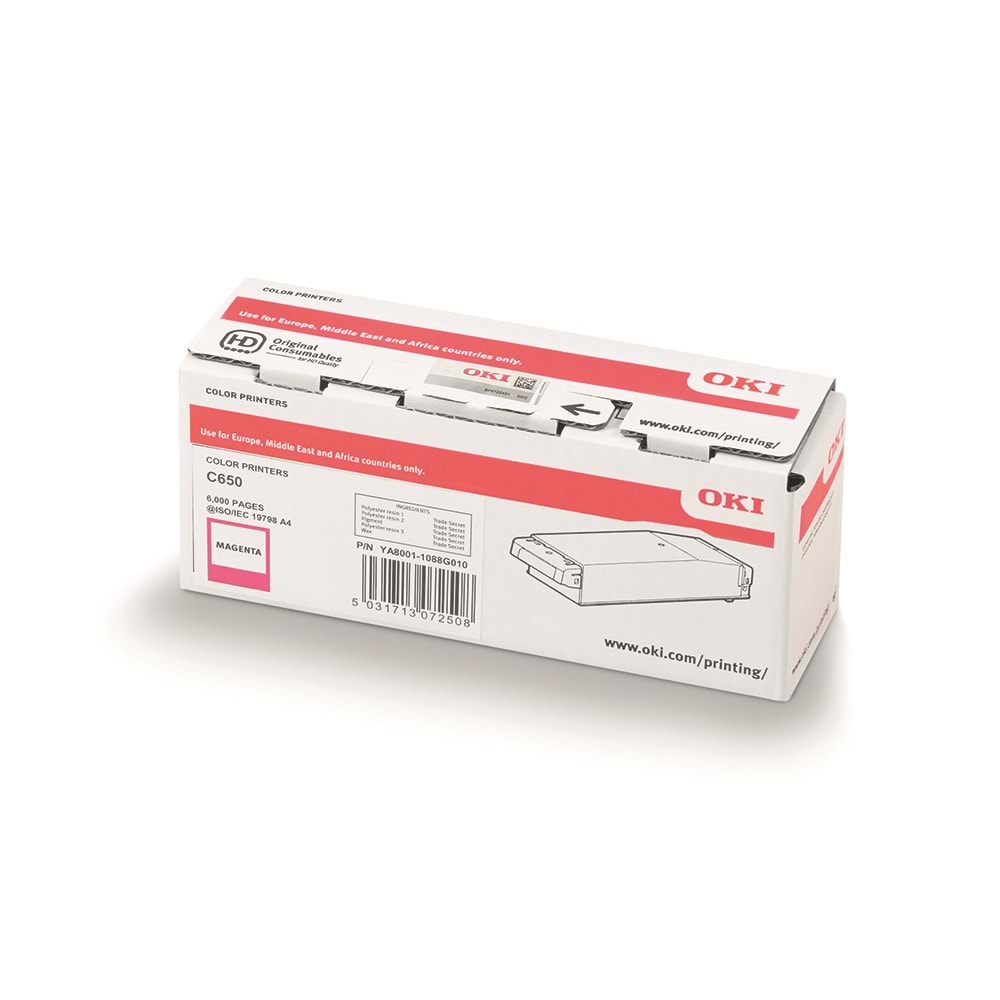 OKI C650 / C651 Macenta Orijinal Toner Kartuşu (6.000 Sayfa) - 9006128
