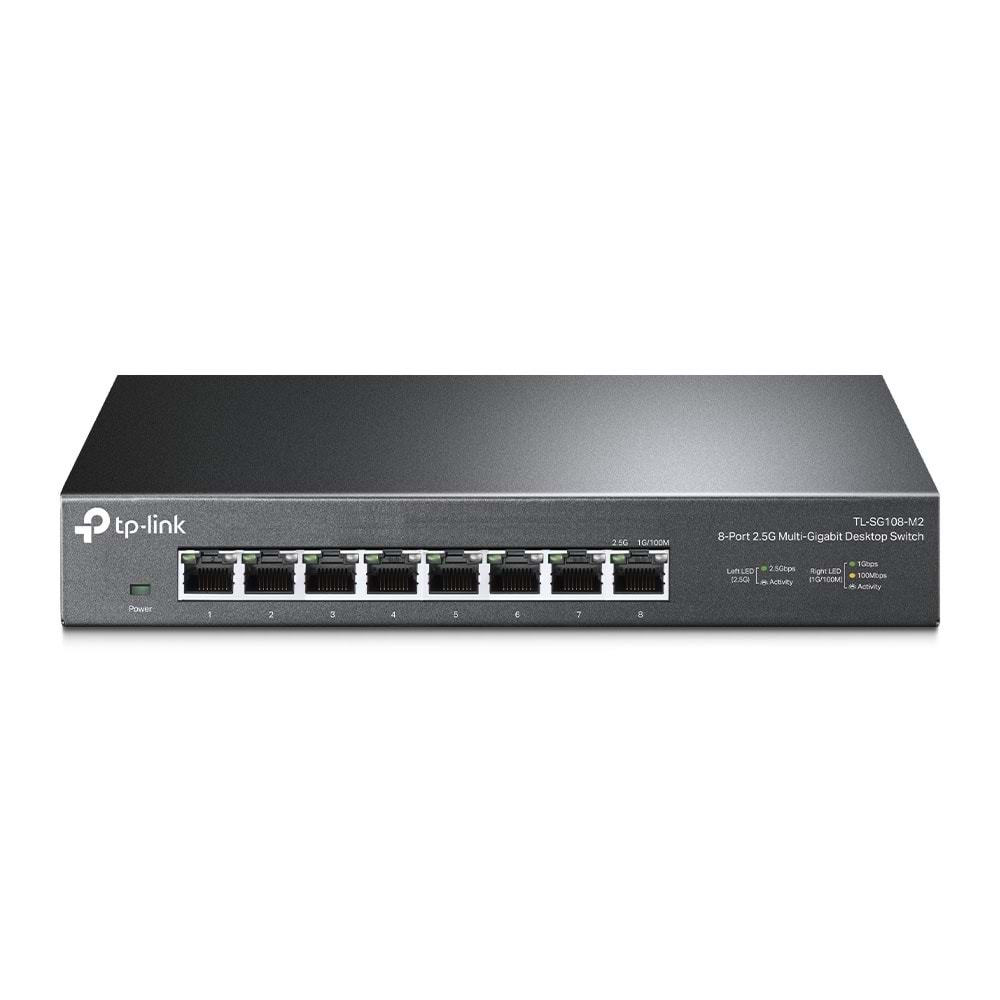 TP-LINK 8port 2.5GbE Yönetilemez Switch TL-SG108-M2