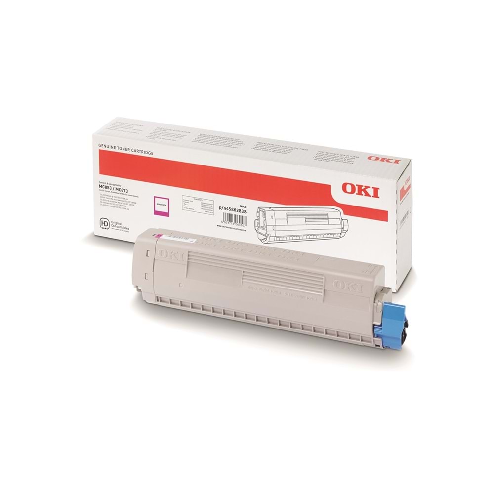 OKI MC853 / MC873 Macenta Orijinal Toner Kartuşu (7.300 Sayfa) - 45862838