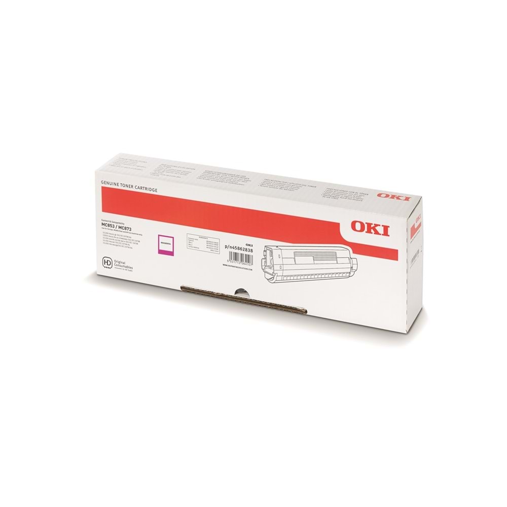 OKI MC853 / MC873 Macenta Orijinal Toner Kartuşu (7.300 Sayfa) - 45862838
