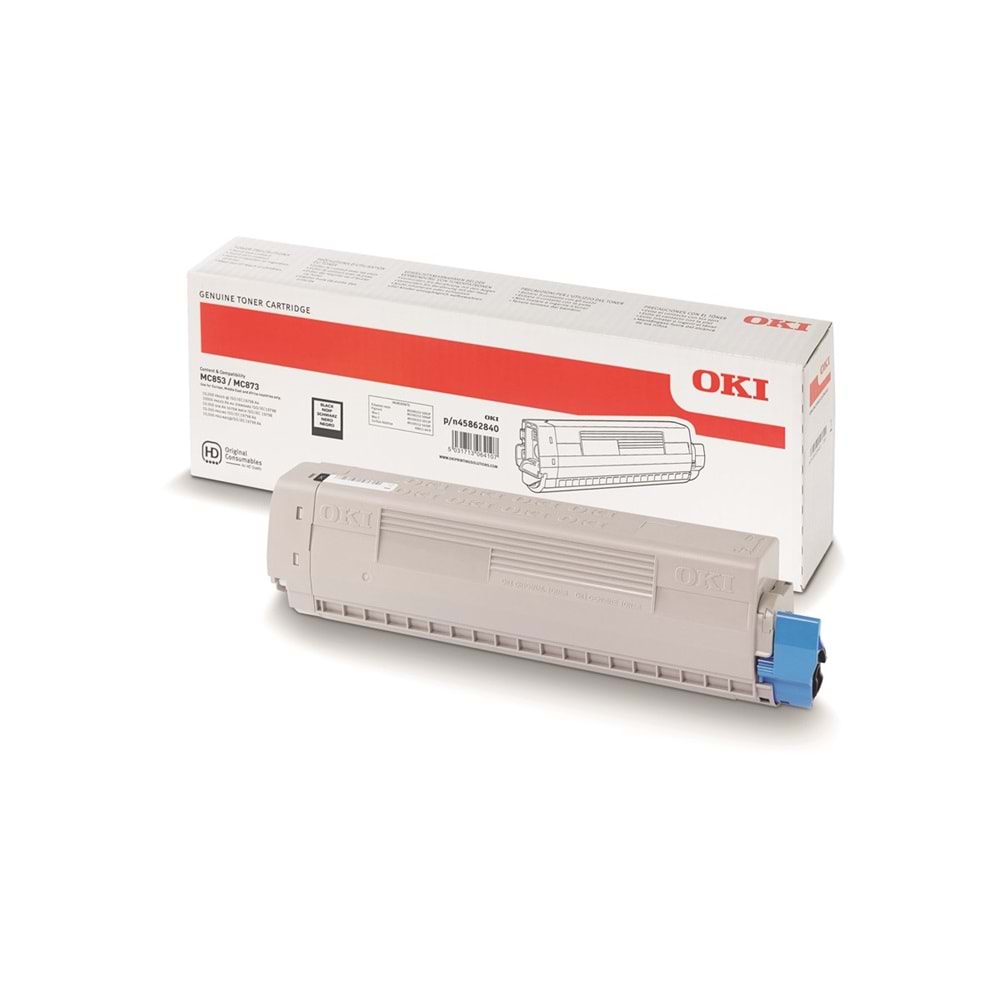 OKI MC853 / MC873 Siyah Orijinal Toner Kartuşu (7.000 Sayfa) - 45862840