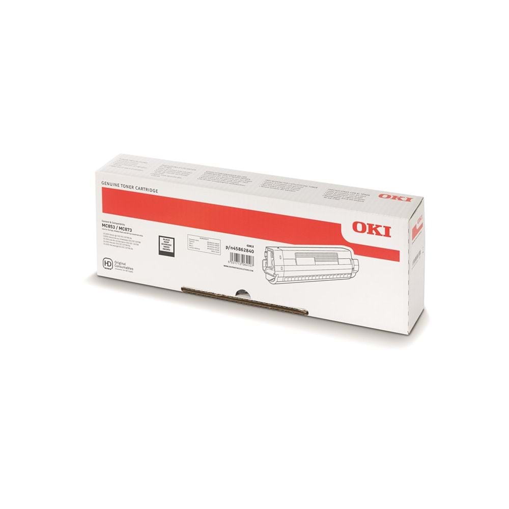 OKI MC853 / MC873 Siyah Orijinal Toner Kartuşu (7.000 Sayfa) - 45862840