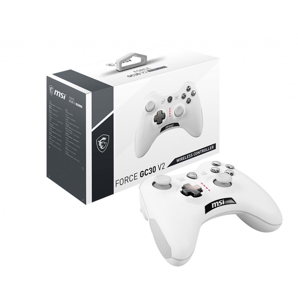 MSI GG FORCE GC30 V2 WHITE Kablosuz Gamepad Beyaz
