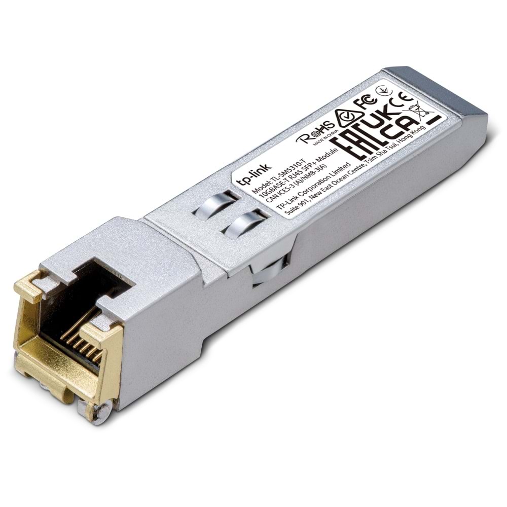 TP-LINBK TL-SM5310-T 10G BASE-T RJ45 SFP+ Bakır Alıcı-Verici (Transceiver) Modülü