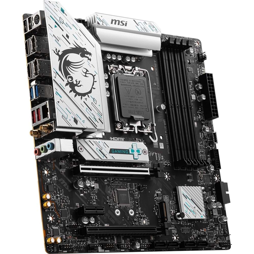 MSI B760M GAMING PLUS WIFI DDR5 HDMI-DP PCIE 4.0 1700p mATX