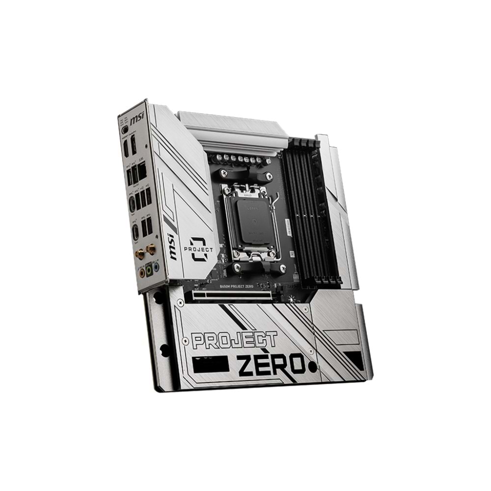 MSI B650M PROJECT ZERO WIFI6E DDR5 HDMI-DP TYPEC PCIE 4.0 AM5 mATX