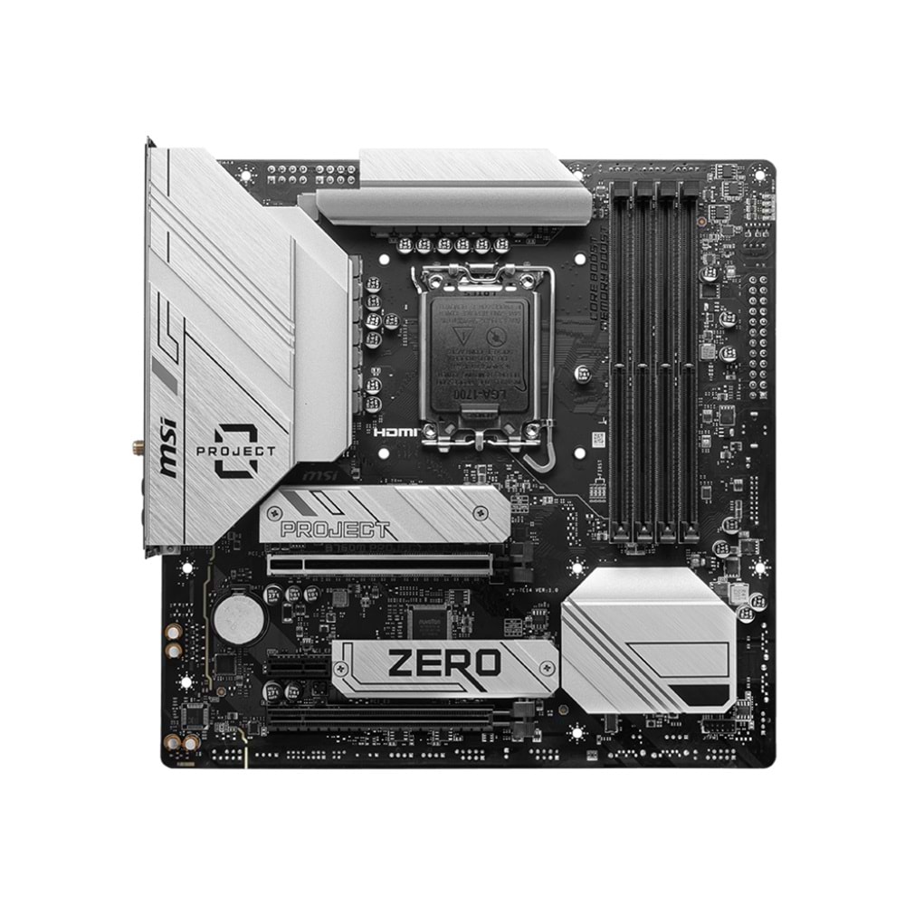 MSI B760M PROJECT ZERO DDR5 HDMI-DP TYPEC PCIE 4.0 1700p mATX