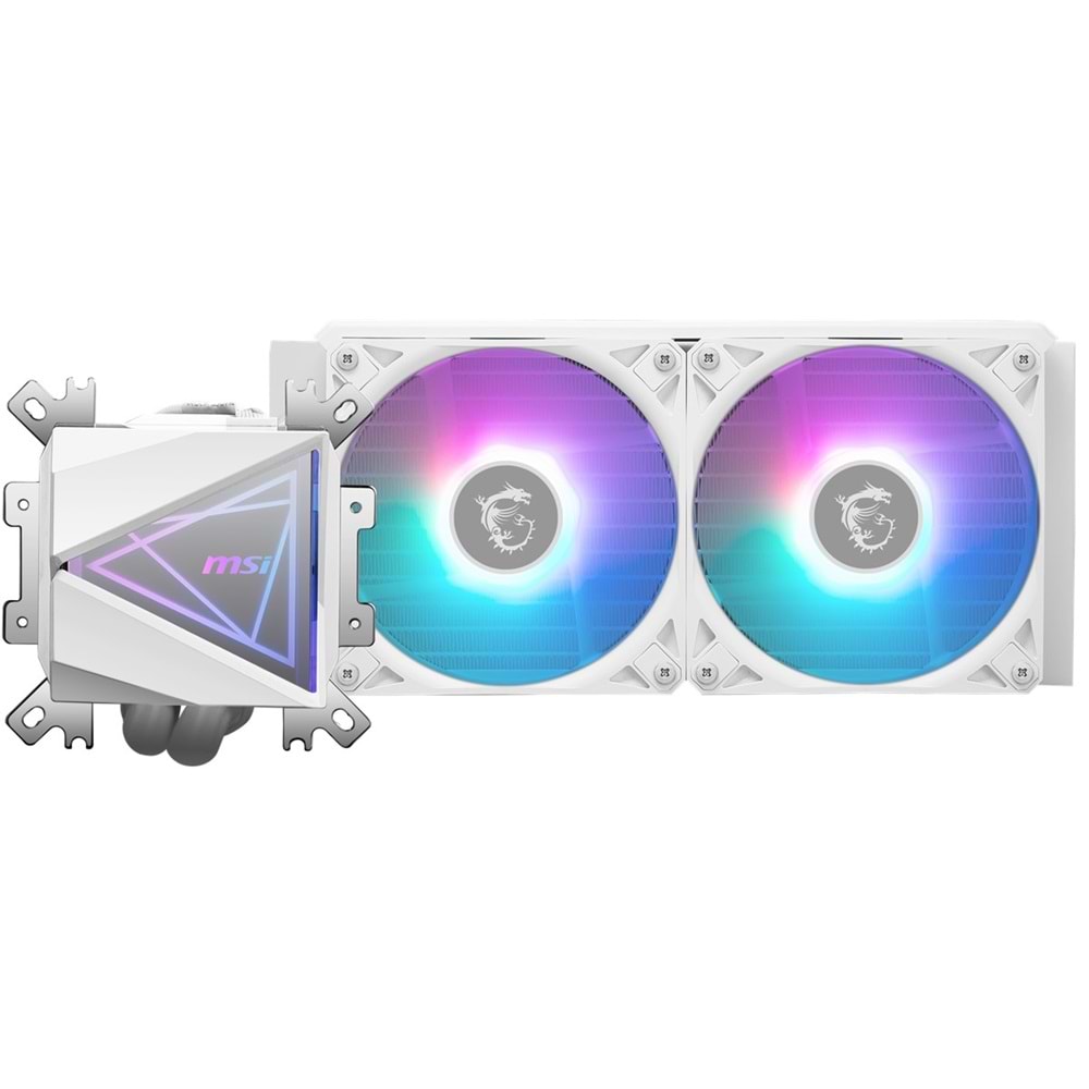 MSI 240mm MAG CORELIQUID I240 WHITE ARGB AM5-1851p Sıvı Soğutmalı İşlemci Fanı Beyaz