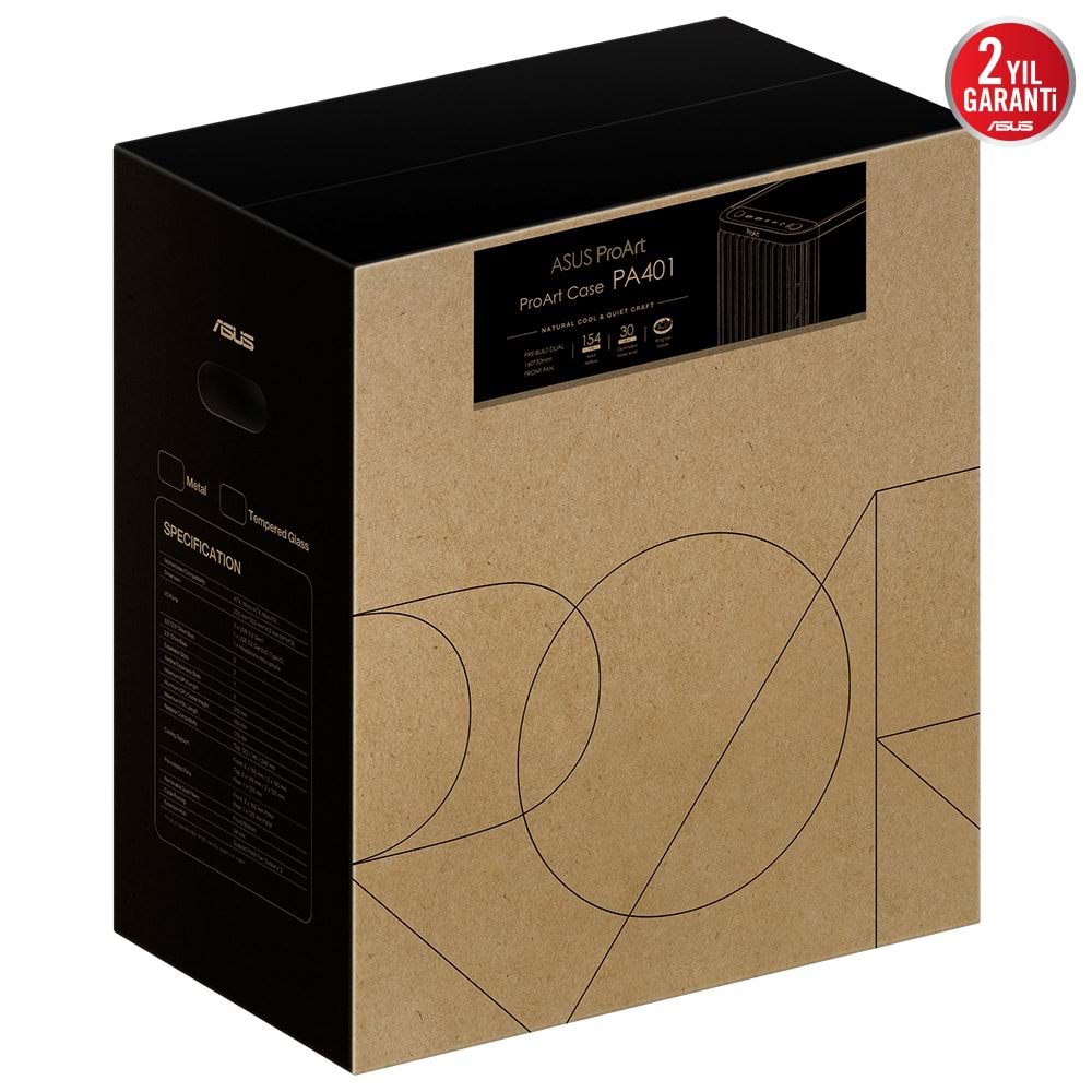 ASUS PROART PA401 WOOD TG PWM Gaming EATX PC Kasası 90DC00M0-B39000