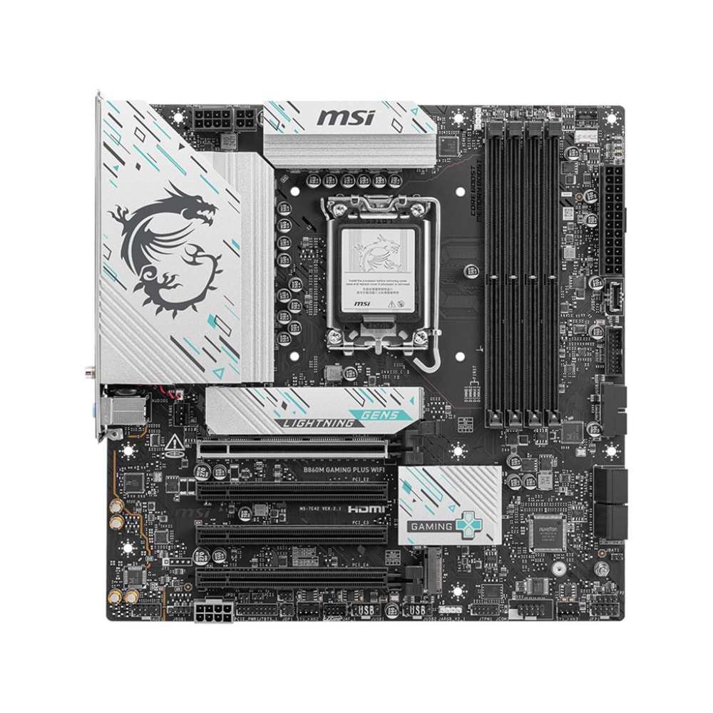 MSI B860M GAMING PLUS WIFI7 DDR5 HDMI-DP TYPEC PCIE 5.0 1851p mATX
