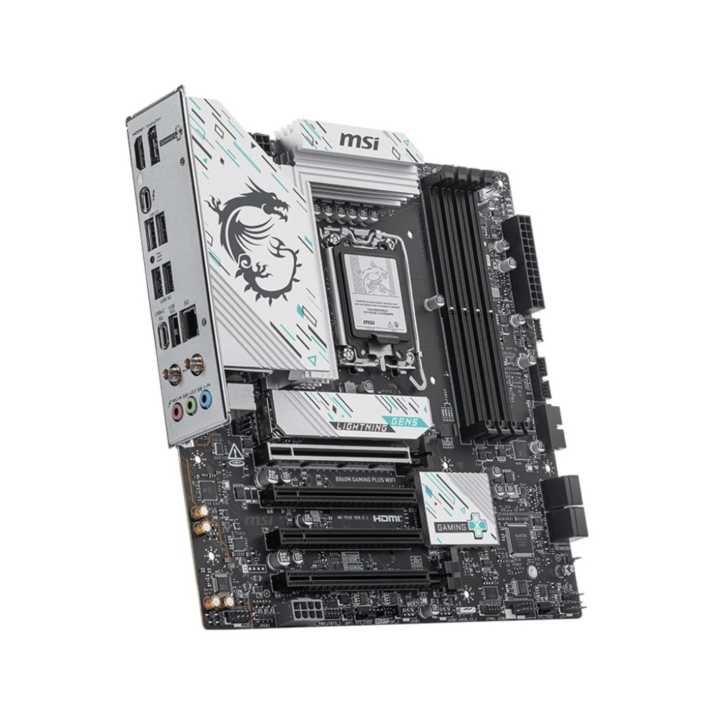 MSI B860M GAMING PLUS WIFI7 DDR5 HDMI-DP TYPEC PCIE 5.0 1851p mATX
