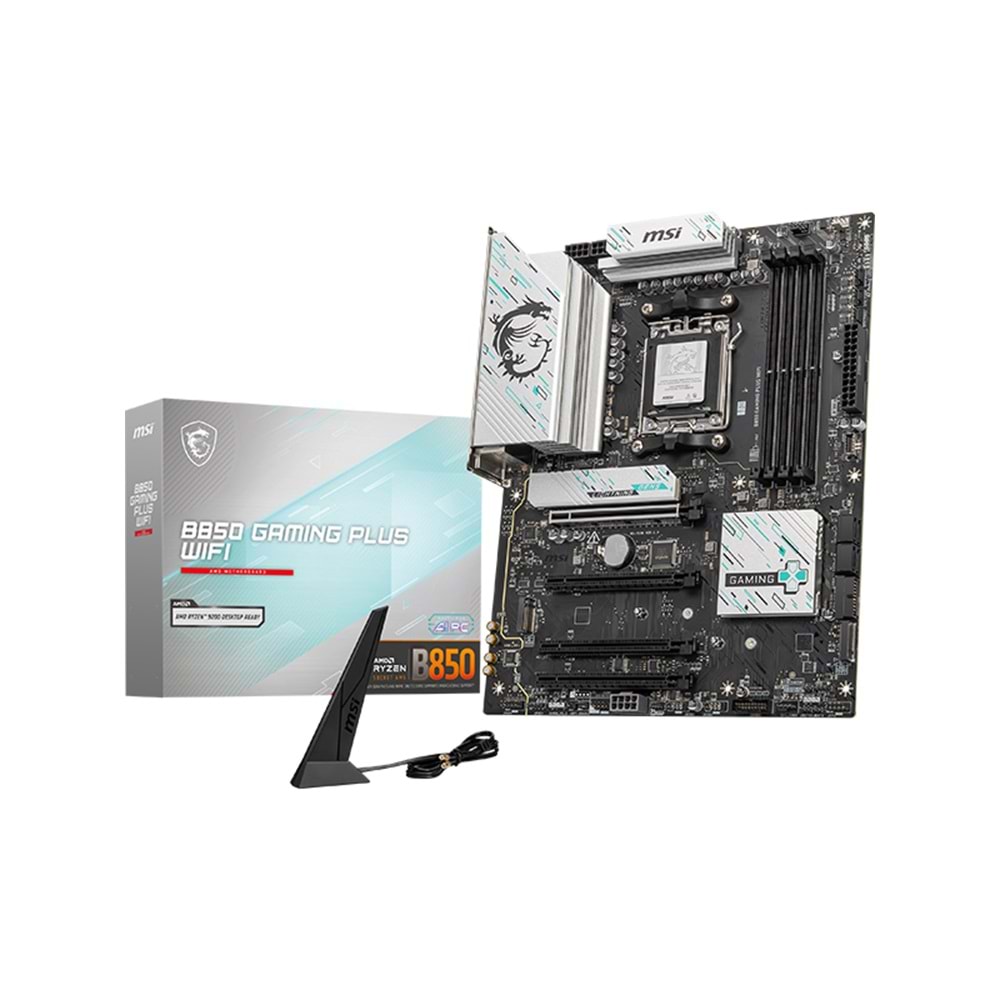 MSI B850 GAMING PLUS WIFI6E DDR5 HDMI-DP TYPEC PCIE 5.0 AM5 ATX