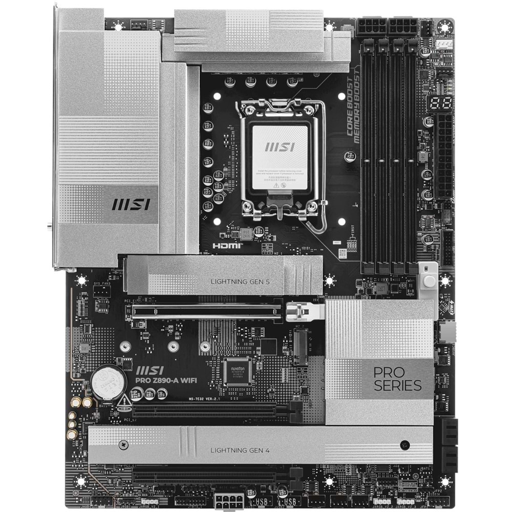 MSI PRO Z890-A WIFI7 DDR5 HDMI-TYPEC PCIE 5.0 1851p ATX
