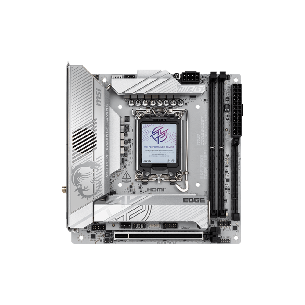 MSI MPG Z890I EDGE TI WIFI7 DDR5 HDMI-TYPEC PCIE 5.0 1851p mITX Beyaz
