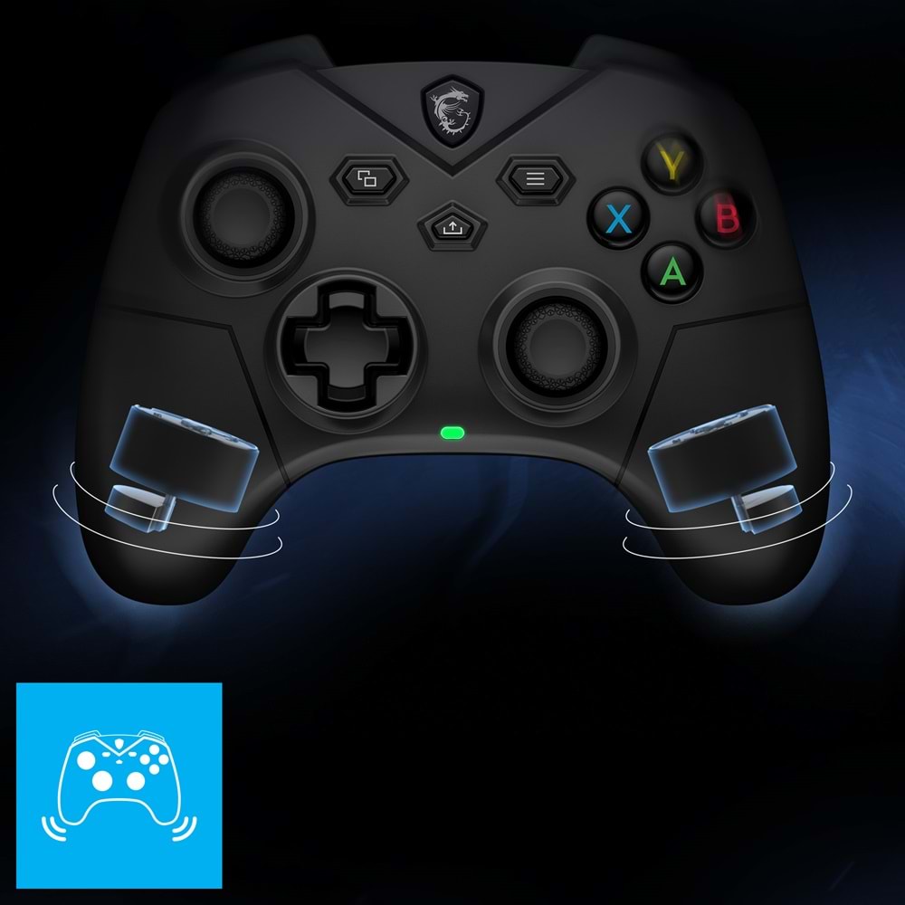 MSI Stok Adı: Msi GG Force GC300 Wireless 2.4GHz Kablosuz Siyah Oyun Kolu (Gamepad)