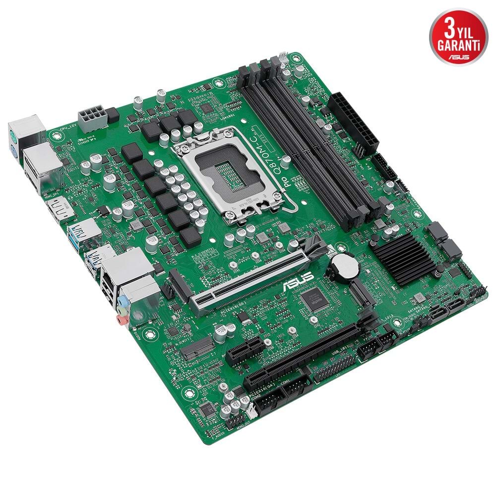 ASUS PRO Q870M-C-CSM DDR5 HDMI-DP TYPEC PCIE 5.0 1851p mATX vPRO Destekli Kurumsal Anakart / 90MB1KEP-M0EAYC