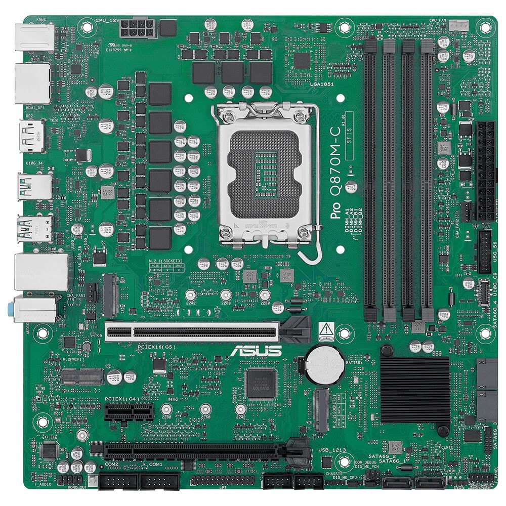 ASUS PRO Q870M-C-CSM DDR5 HDMI-DP TYPEC PCIE 5.0 1851p mATX vPRO Destekli Kurumsal Anakart / 90MB1KEP-M0EAYC