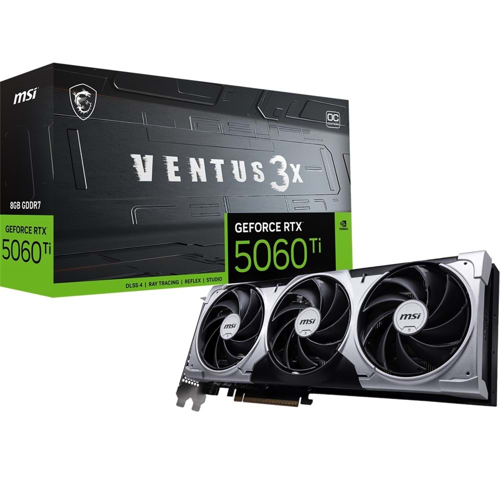 MSI 8GB RTX5060TI 8G VENTUS 3X OC GDDR7 HDMI-DP PCIE 5.0