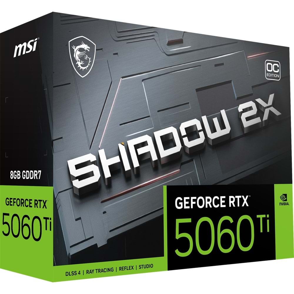 MSI 8GB RTX5060TI 8G SHADOW 2X OC PLUS GDDR7 HDMI-DP PCIE 5.0