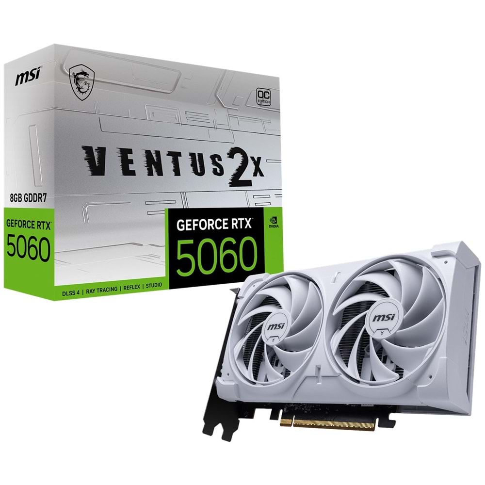 MSI 8GB RTX5060 8G VENTUS 2X OC WHITE GDDR7 HDMI-DP PCIE 5.0 BEYAZ