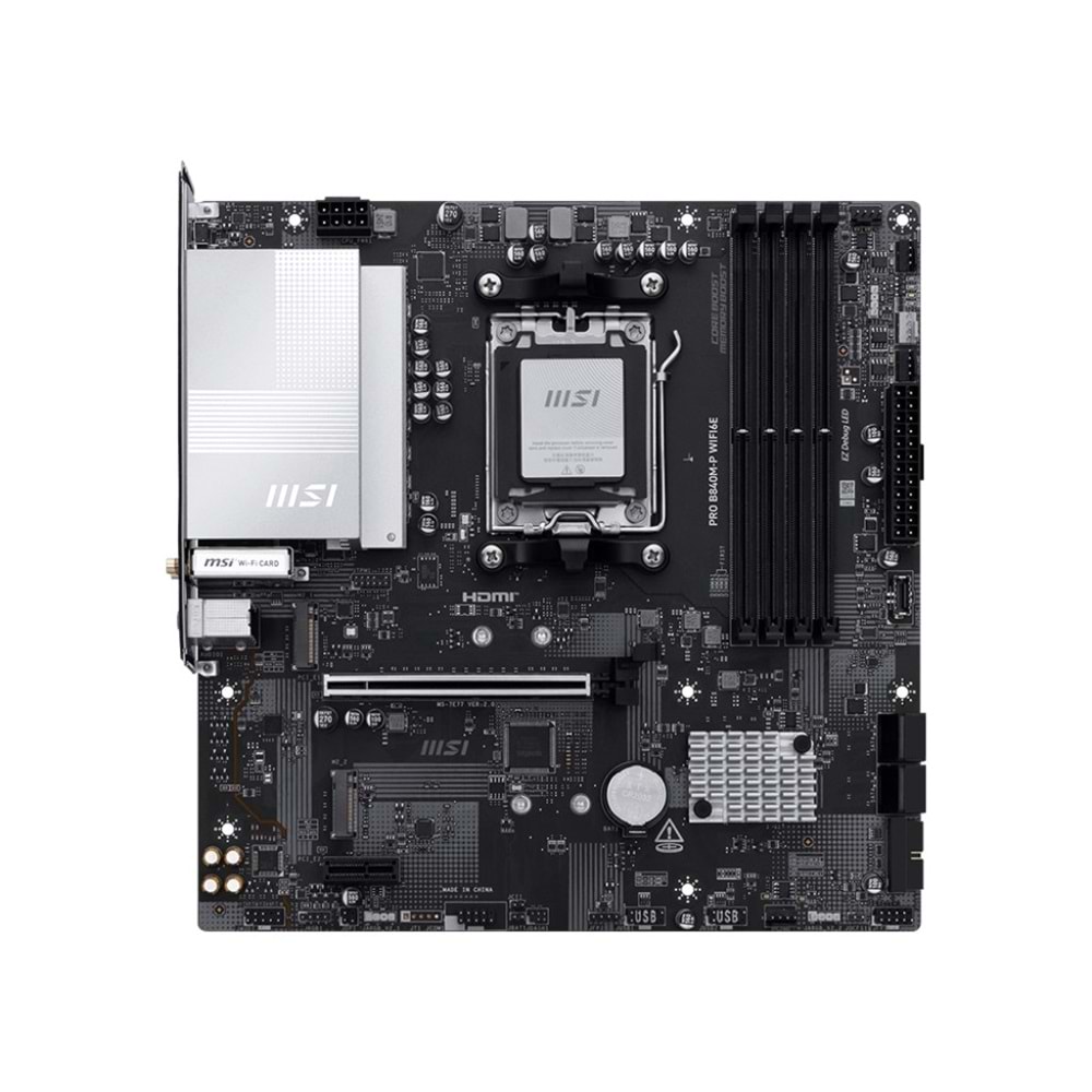 MSI PRO B840M-P WIFI6E DDR5 HDMI-TYPEC PCIE 4.0 AM5 mATX