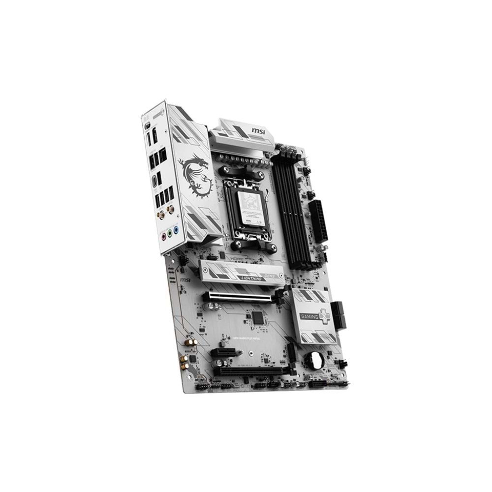 MSI B850 GAMING PLUS WIFI6E DDR5 HDMI-DP TYPEC PCIE 5.0 AM5 ATX BEYAZ